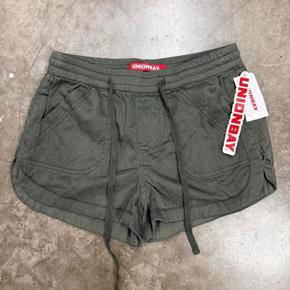 Unionbay Green Y2K Hiking Micro Shorts Womens XS NWT Utility Summer Gorpcore